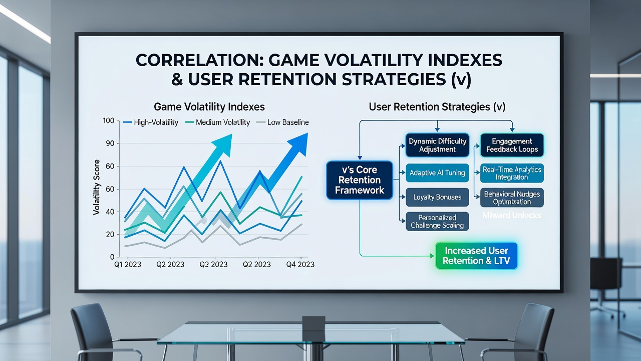 Graphs displaying retention rates segmented by volatility index categories for gaming creators
