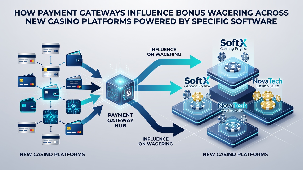 Comparison chart of wagering multipliers across different payment gateways on software-powered casino sites
